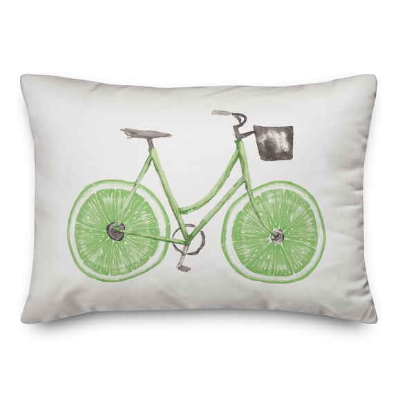 Creative Products Lime Bike 14x20 Spun Poly Pillow