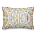 thumbnail image 1 of Creative Products Lime Peach Folk Pattern 14x20 Indoor / Outdoor Pillow, 1 of 3