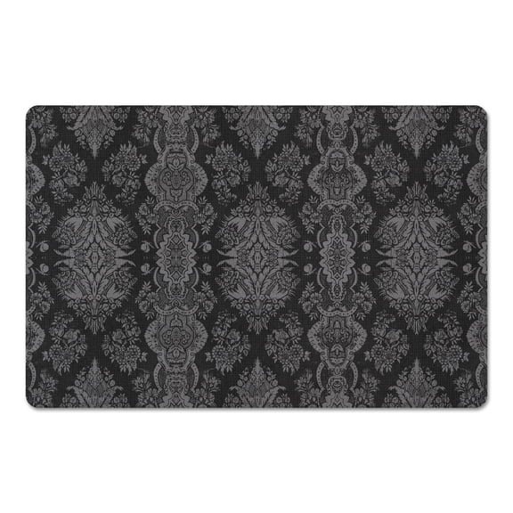 Creative Products Linen Damask Pattern Dark 27x18 Floor Mat
