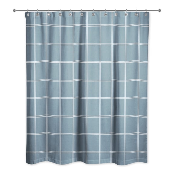 Creative Products Linen Plaid 1 71x74 Shower Curtain