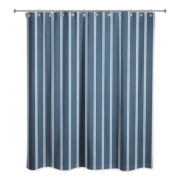 Creative Products Linen Stripes 4 71x74 Shower Curtain