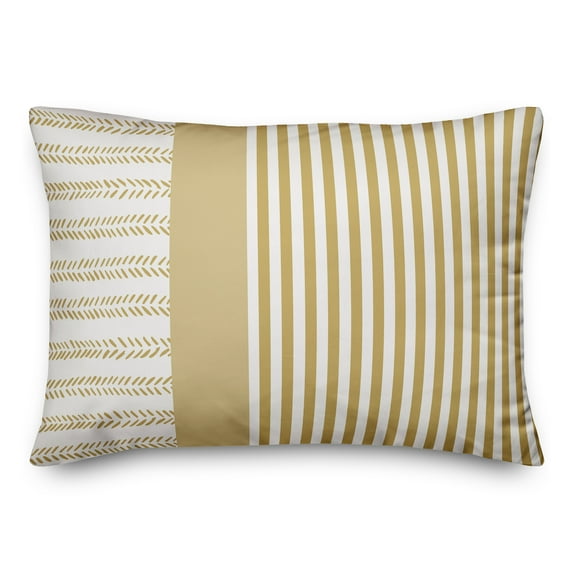 Creative Products Linework Pattern Yellow 14 x 20 Indoor / Outdoor Pillow