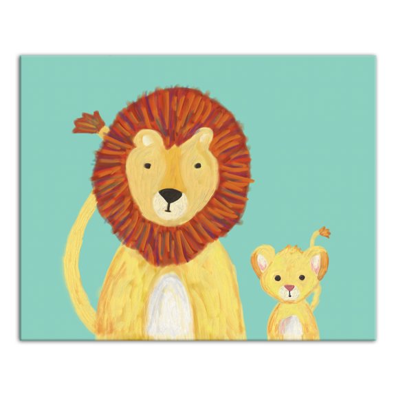 Creative Products Lion And Cub 20x16 Canvas Wall Art