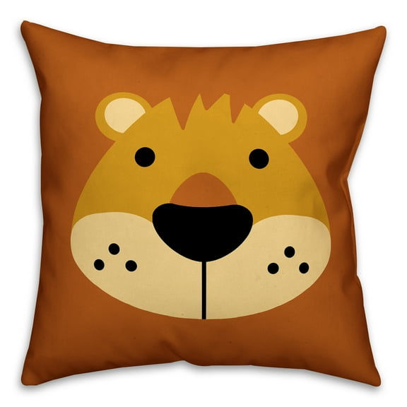 Creative Products Lion Face Friend 16x16 Throw Pillow