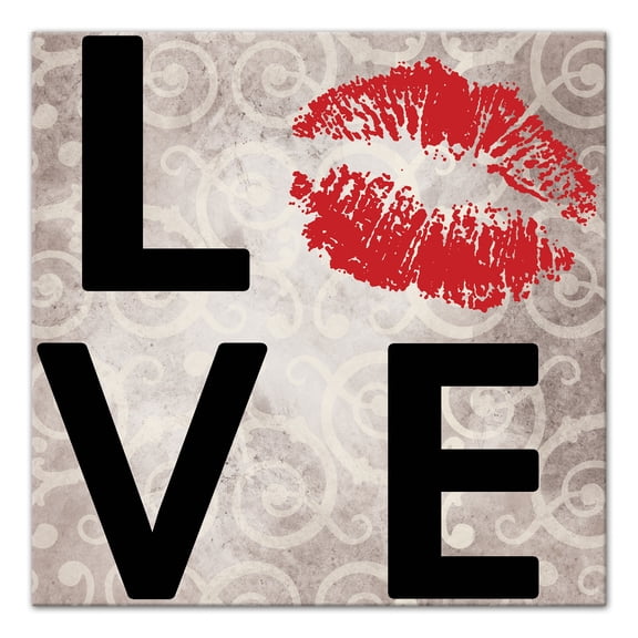 Creative Products Lips Of Love Scroll 16x16 Gallery Wrapped Canvas