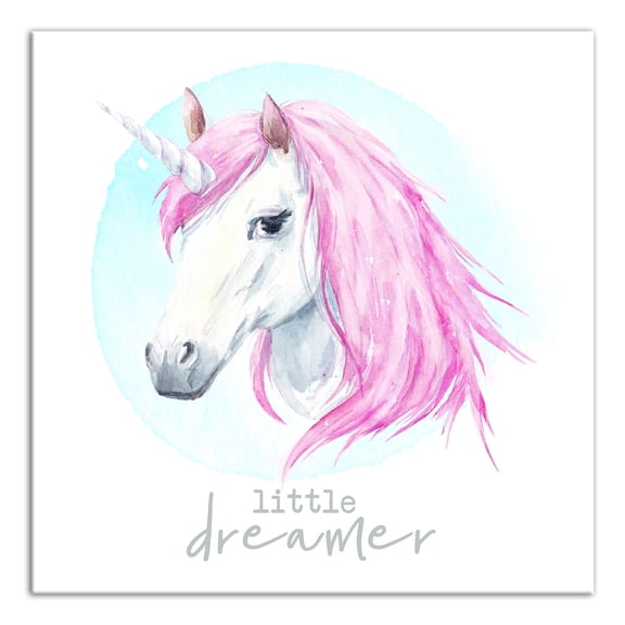 Creative Products Little Dreamer Unicorn 12x12 Canvas Wall Art