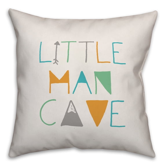 Creative Products Little Man Cave Reversible 16x16 Spun Poly Pillow