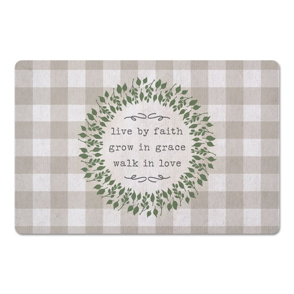 Creative Products Live By Faith 27x18 Floor Mat