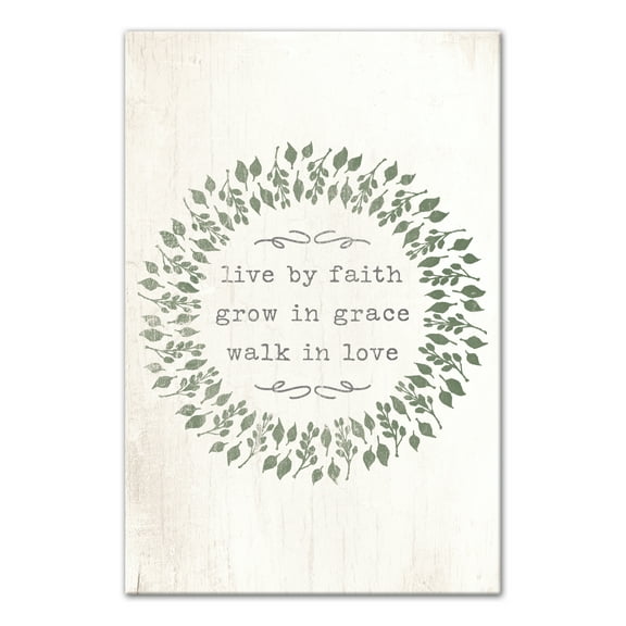 Creative Products Live By Faith Grow in Grace Walk in Love 24x36 Canvas Wall Art