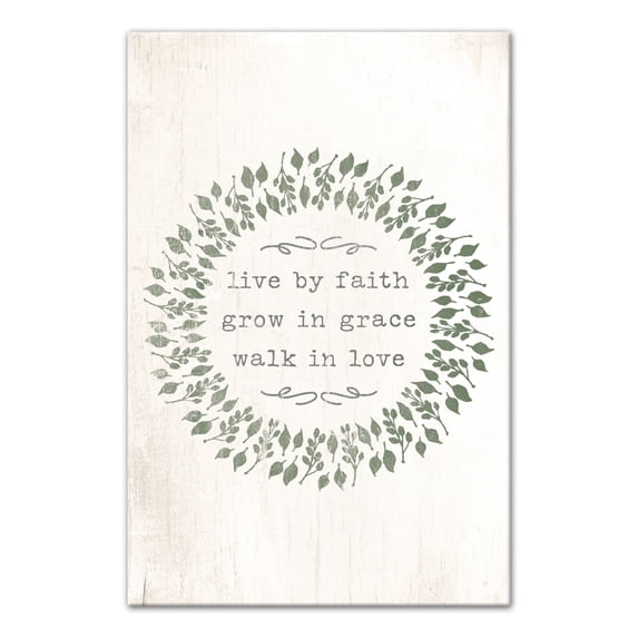 Creative Products Live By Faith Grow in Grace Walk in Love 32x48 Canvas Wall Art
