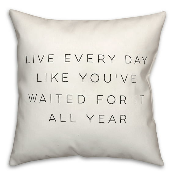 Creative Products Live Every Day 18 x 18 Spun Poly Pillow