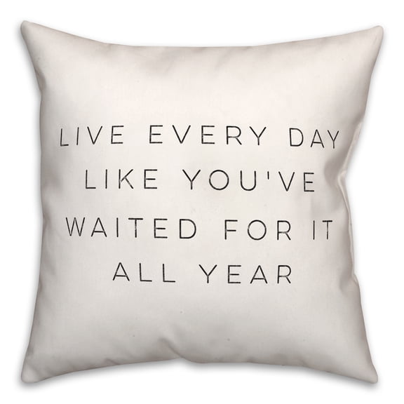 Creative Products Live Every Day 18 x 18 Spun Poly Pillow
