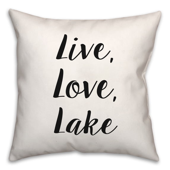 Creative Products Live Love Lake 18x18 Spun Poly Pillow