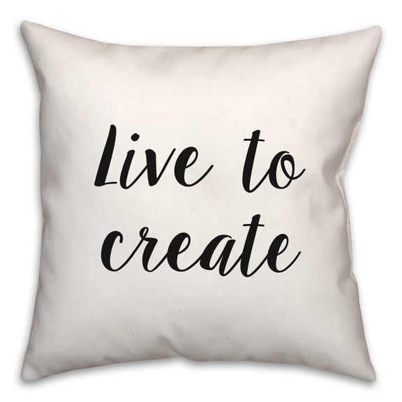 Creative Products Live To Create 18x18 Spun Poly Pillow