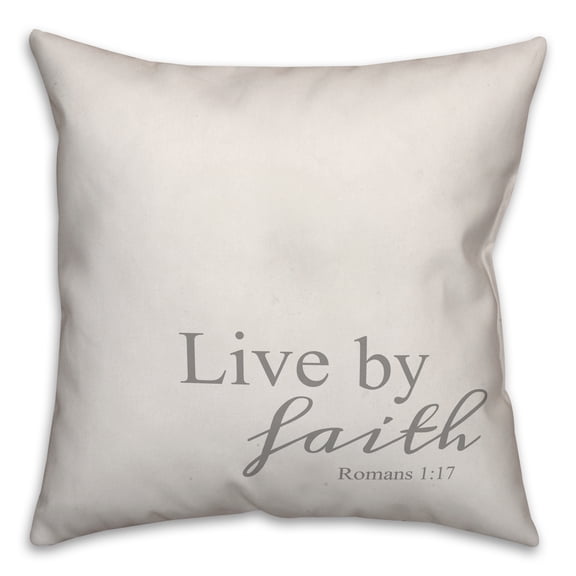 Creative Products Live by faith 18x18 Spun Poly Pillow