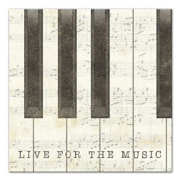 Creative Products Live for the Music Piano 16x16 Canvas Wall Art