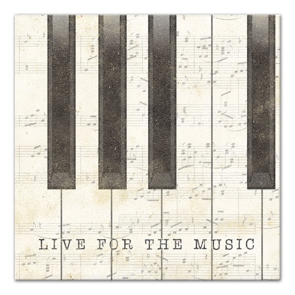 Creative Products Live for the Music Piano 30x30 Canvas Wall Art