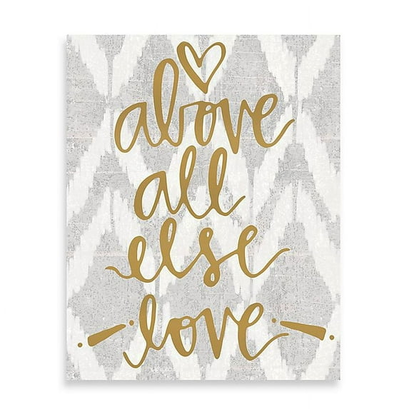 Creative Products Love Above All Else Ikat 16x20 Gallery Wrapped Canvas