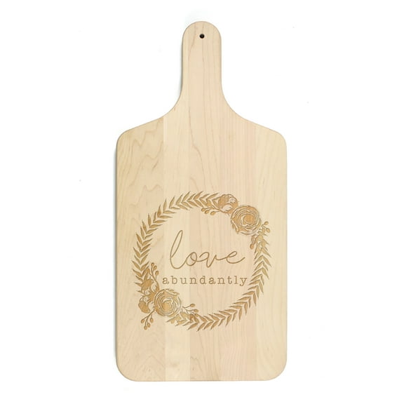 Creative Products Love Abundantly 8 x 17 Maple Paddle Cutting Board