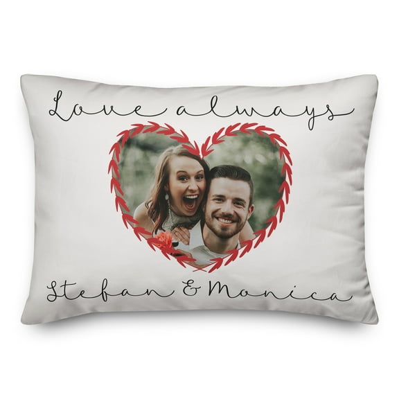Creative Products Love Always Heart 14x20 Personalized Spun Poly Pillow
