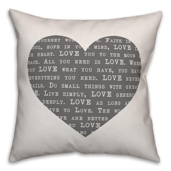 Creative Products Love Definition Heart 16x16 Spun Poly Pillow