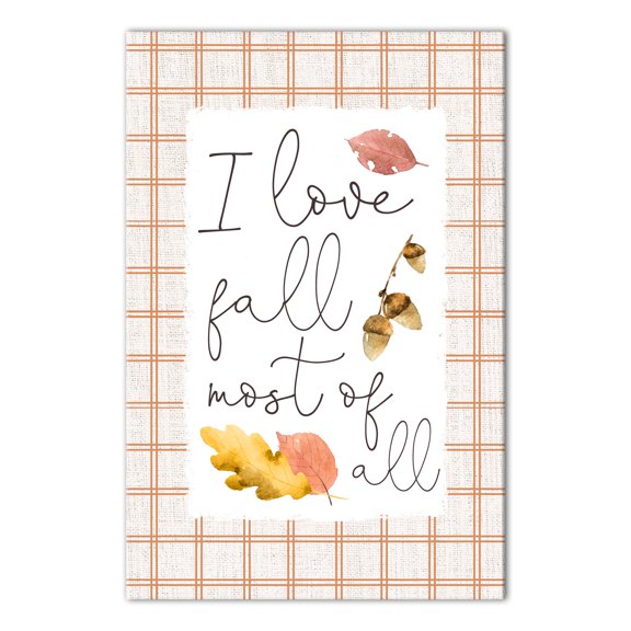 Creative Products Love Fall Most Of All Grid 12 x 18 Canvas Wall Art