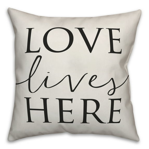 Creative Products Love Lives Here 20x20 Spun Poly Pillow