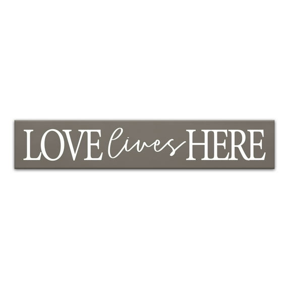 Creative Products Love Lives Here Gray 36x12 Canvas Wall Art