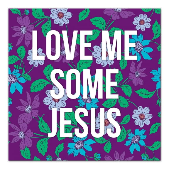 Creative Products Love Me Some Jesus 16 x 16 Canvas Wall Art