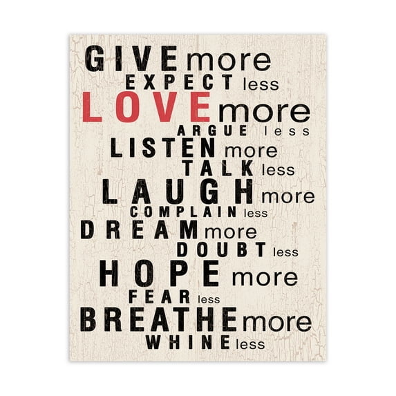 Creative Products Love More 11x14 Canvas Wall Art