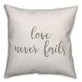 thumbnail image 1 of Creative Products Love Never Fails 16x16 Spun Poly Pillow, 1 of 2