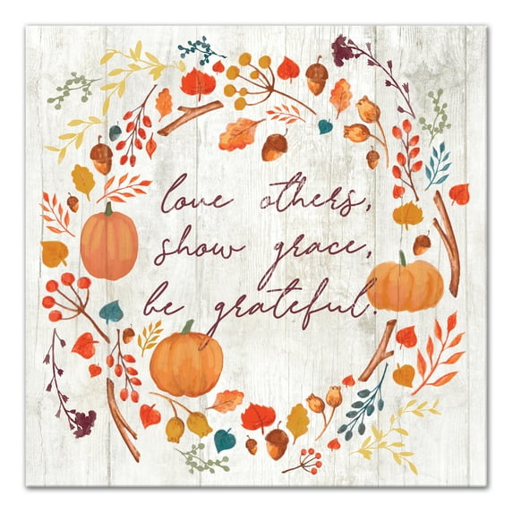 Creative Products Love Others, Be Grateful 16x16 Canvas Wall Art