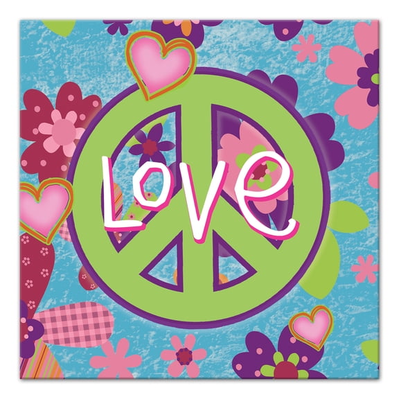 Creative Products Love Peace Sign 12x12 Canvas Wall Art