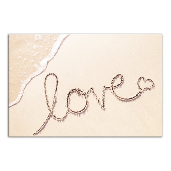 Creative Products Love Written In Sand 18x12 Canvas Wall Art