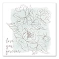 thumbnail image 1 of Creative Products Love You Forever Flowers 16x16 Canvas Wall Art, 1 of 5
