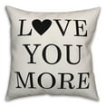 thumbnail image 1 of Creative Products Love You More 18x18 Spun Poly Pillow, 1 of 2