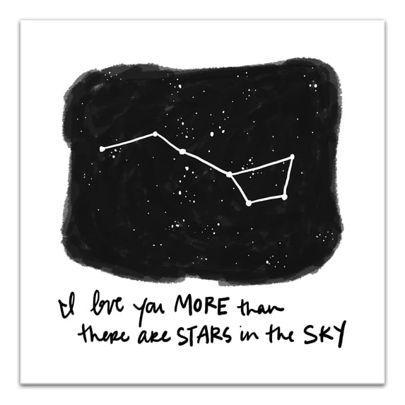 Creative Products Love You More Than The Stars 24x24 Canvas Wall Art