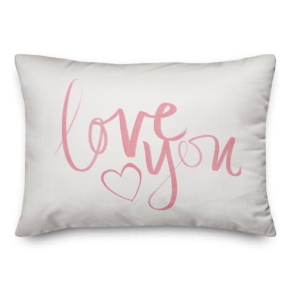 Creative Products Love You Script 14x20 Spun Poly Pillow