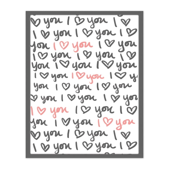 Creative Products Love You Script 16x20 Canvas Wall Art