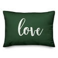 thumbnail image 1 of Creative Products Love in Dark Green 14x20 Spun Poly Pillow, 1 of 2