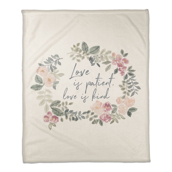 Creative Products Love is Patient Love is Kind 50x60 Coral Fleece Blanket