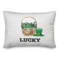 thumbnail image 1 of Creative Products Lucky Clover Basket 20 x 14 Spun Poly Pillow, 1 of 3