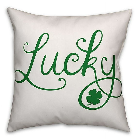 Creative Products Lucky Clovers 18x18 Throw Pillow