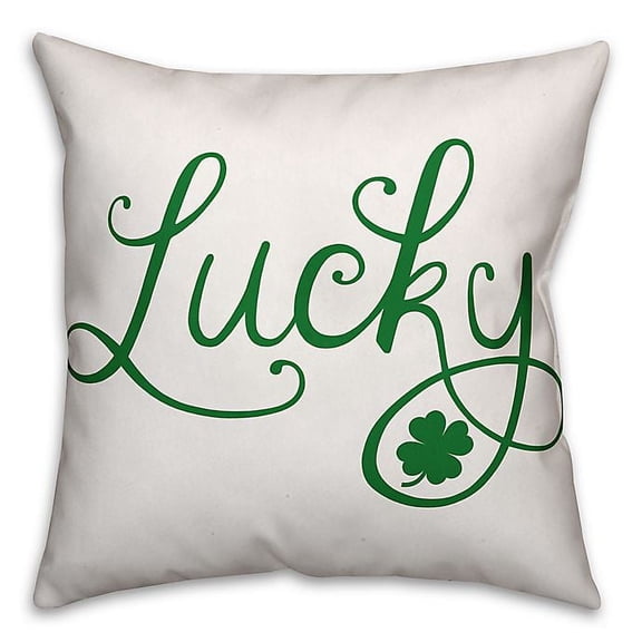 Creative Products Lucky Clovers 18x18 Throw Pillow