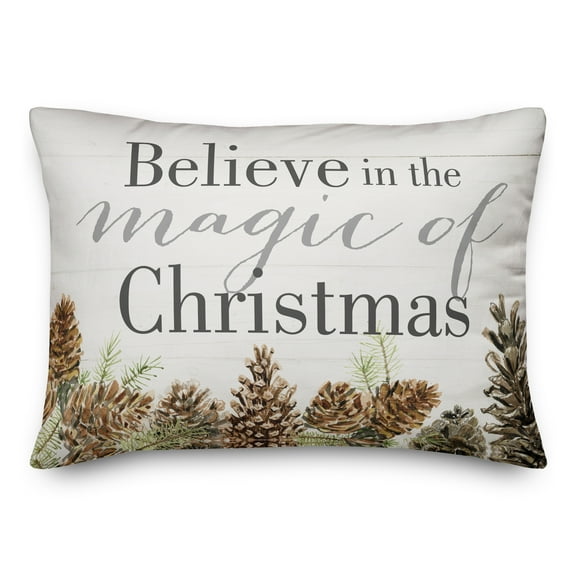 Creative Products Magic Christmas Pinecones 14x20 Spun Poly Pillow