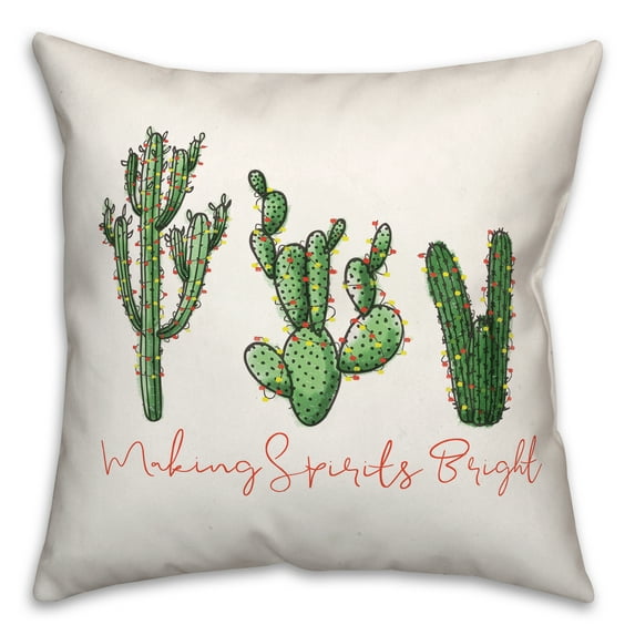 Creative Products Making Spririts Bright Cacti 18x18 Spun Poly Pillow
