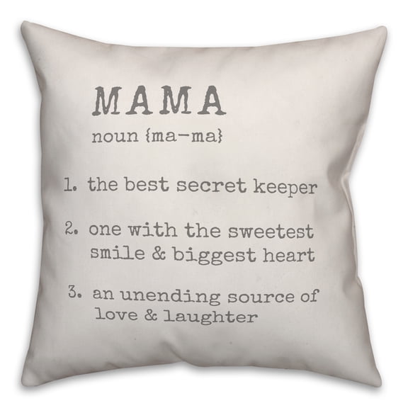 Creative Products Mama Definition 18x18 Spun Poly Pillow