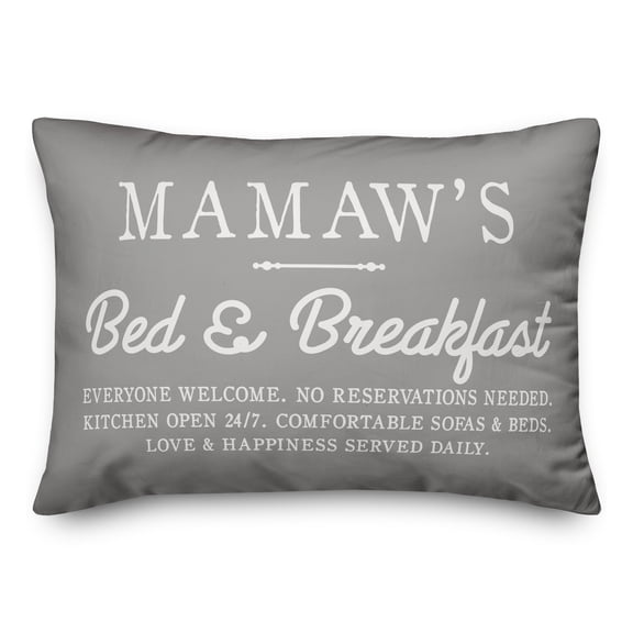 Creative Products Mamaw's Bed and Breakfast 14x20 Spun Poly Pillow