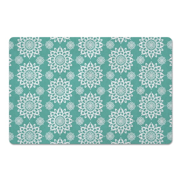 Creative Products Mandala Pattern Teal 27x18 Floor Mat