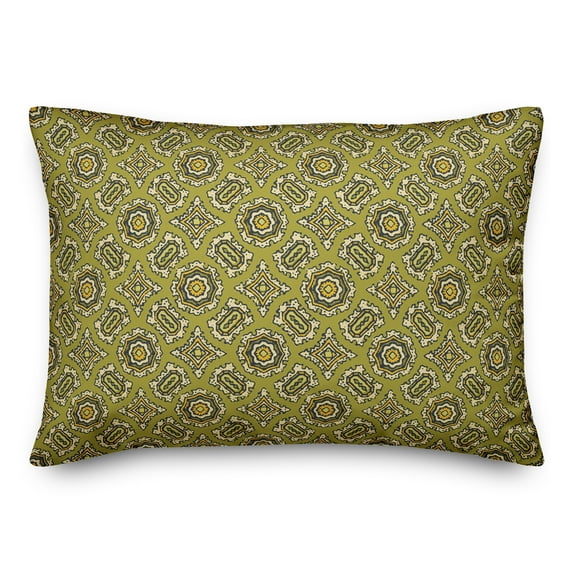 Creative Products Mandala Pattern in Green 14x20 Spun Poly Pillow